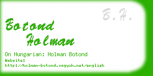 botond holman business card